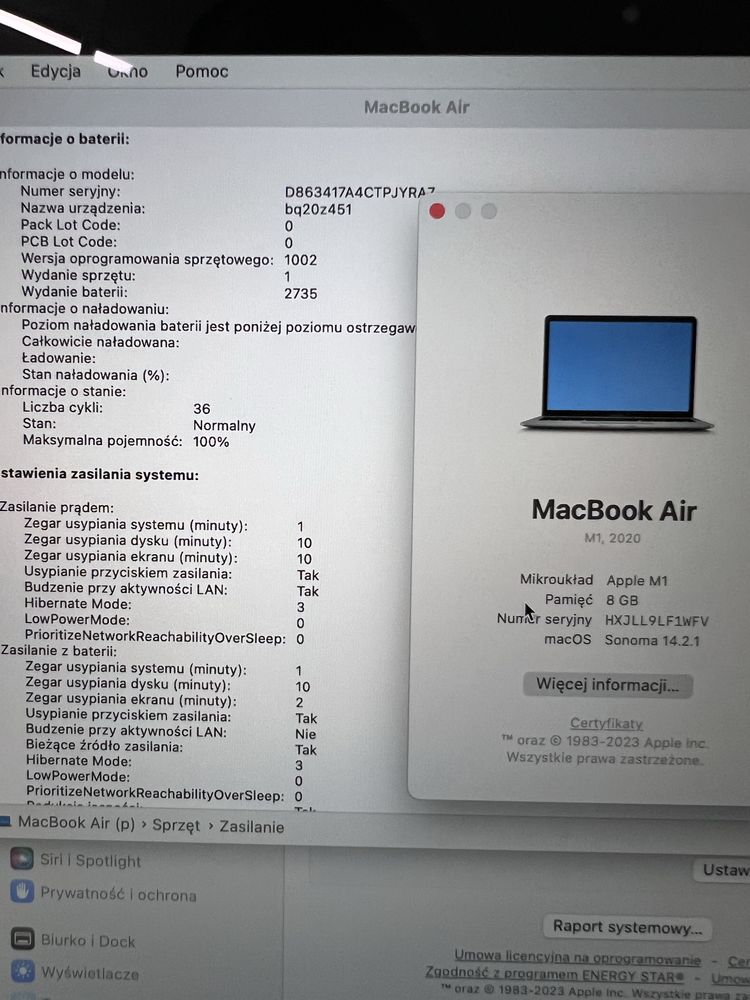 ZE STYCZNIA MacBook Air M1 8/256GB 36cykli z Media Markt GWARANCJA