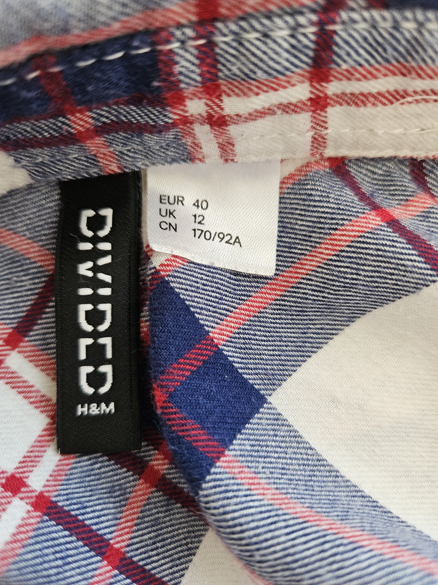 Koszula damska w kratę H&M L 40 Retro vintage viral