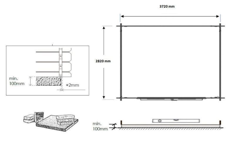 Drewniany domek ogrodowy 3,9x3 m 34mm SZYBY DOM561