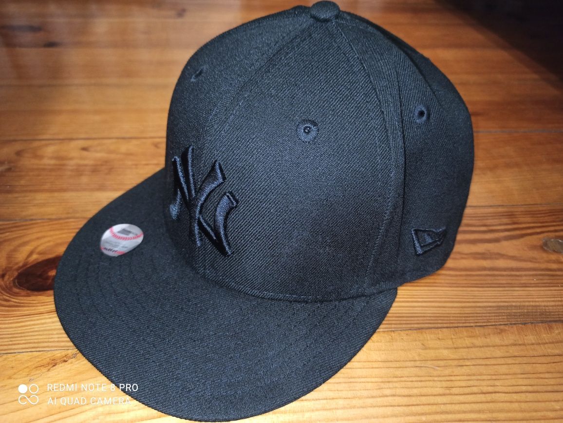 NY New Era Czapka Black on Black 7 1/2