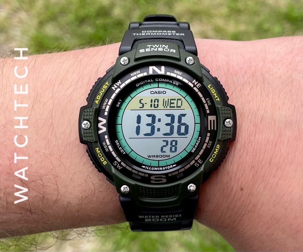 Годинник Casio SGW-100-3A новий оригінал компас термометр протрек