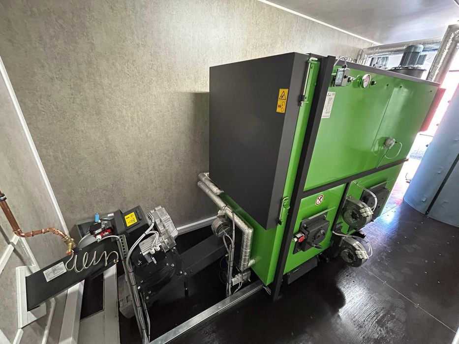 Kotłownia  Kontenerowa Piec na Trociny Zrębki Odpady poprodukcyjne MDF