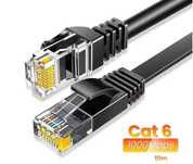 Патч корд плаский тонкий 10 метрів CAT-6 Flat