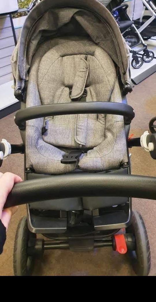 Wózek Stokke Trailz Black Melange 3w1 duży zestaw