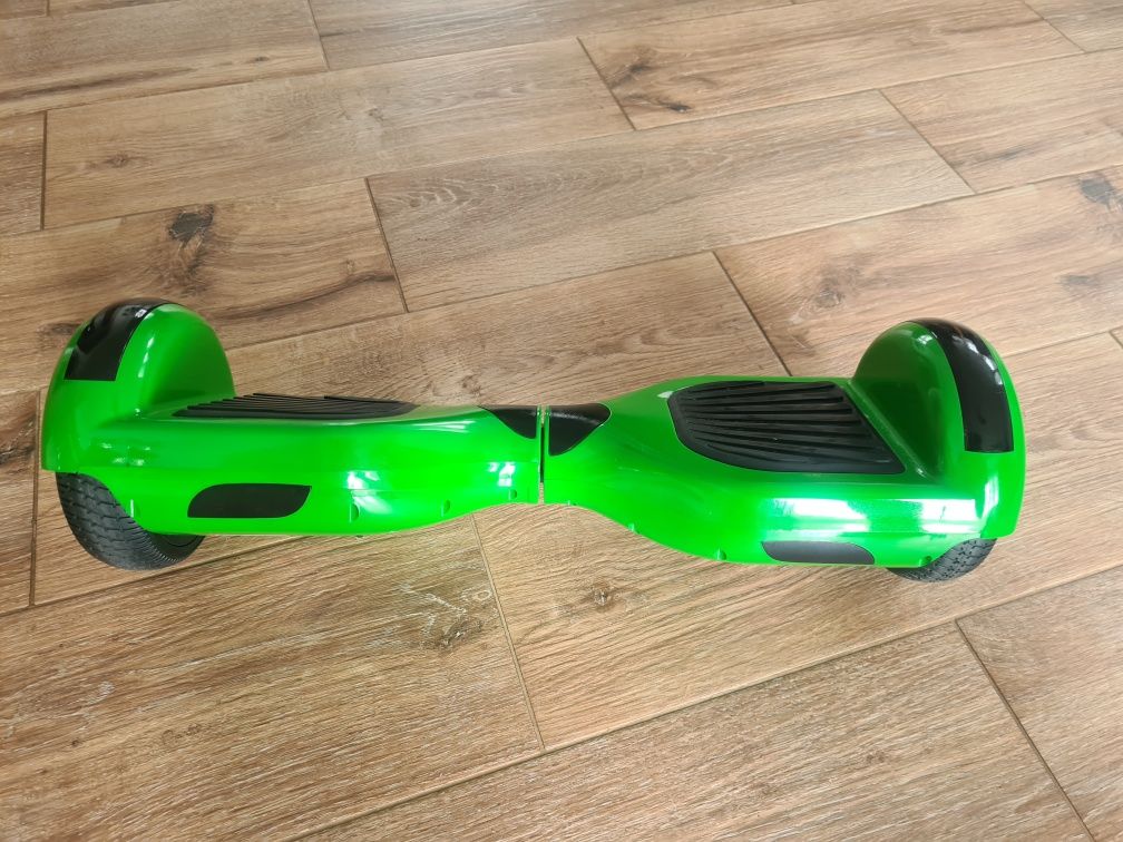 Deskorolka elektryczna Hoverboard zielona z nakładką