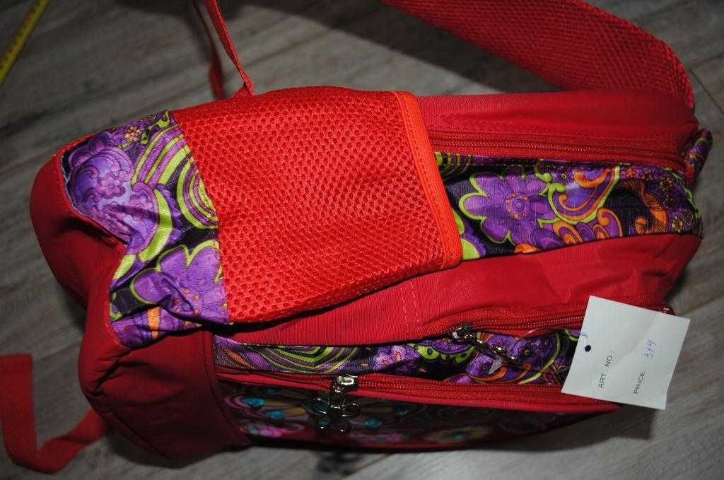 Рюкзак шкільний з квітами KWC BAG для дівчинки 39х29х14 см ортопедичн.