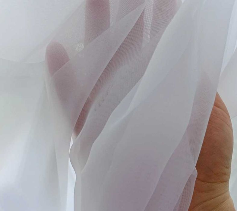 Тюль шифон с утяжелителем №309, тюль шифон, шифоновий однотонний тюль