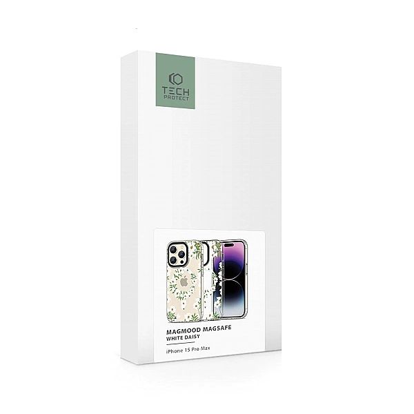 Tech-Protect Magmood Magsafe Iphone 15 Pro Max White Daisy