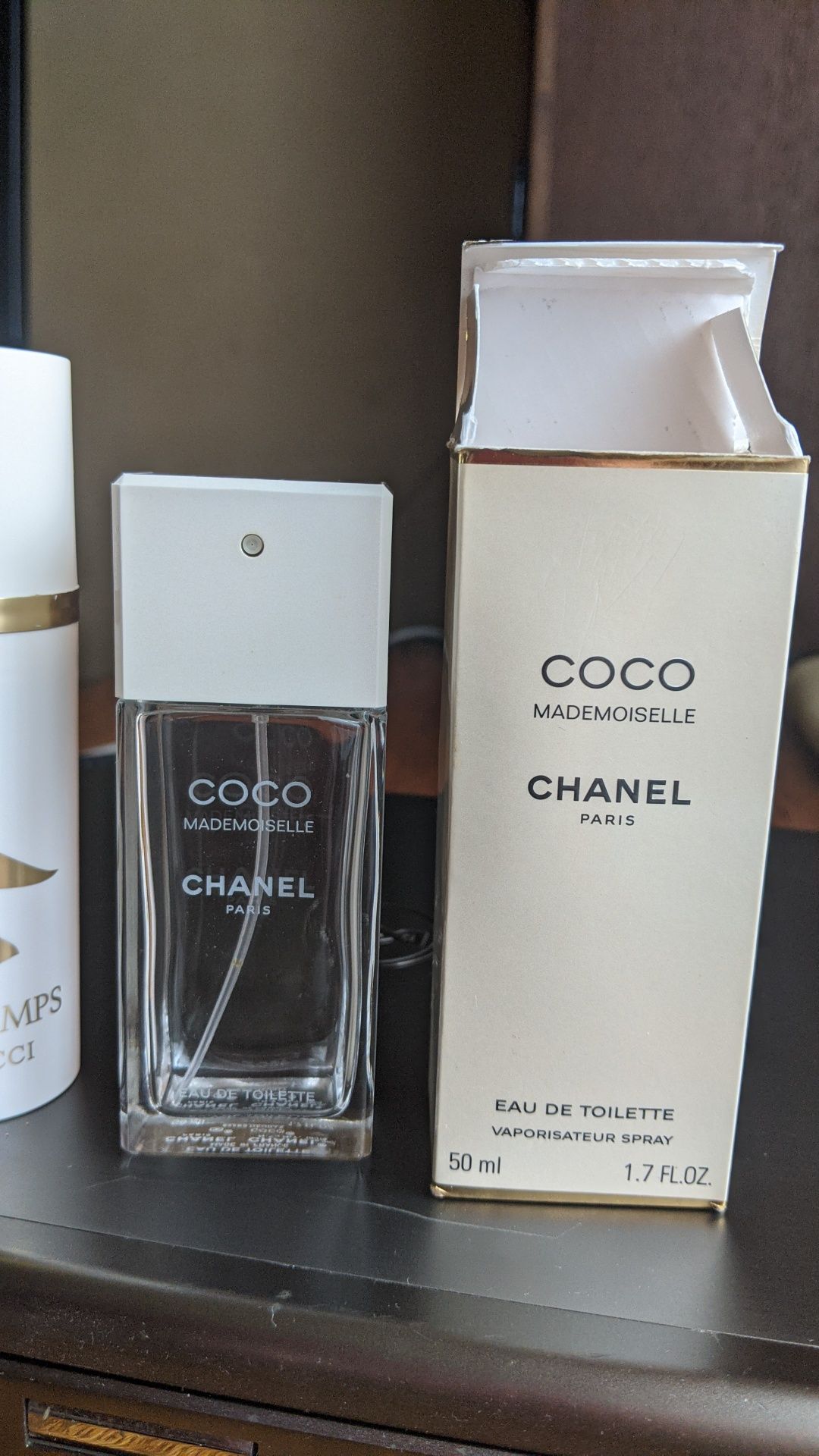Puste flakony i opakowania po Nina Ricci i Coco Chanel Mademoiselle