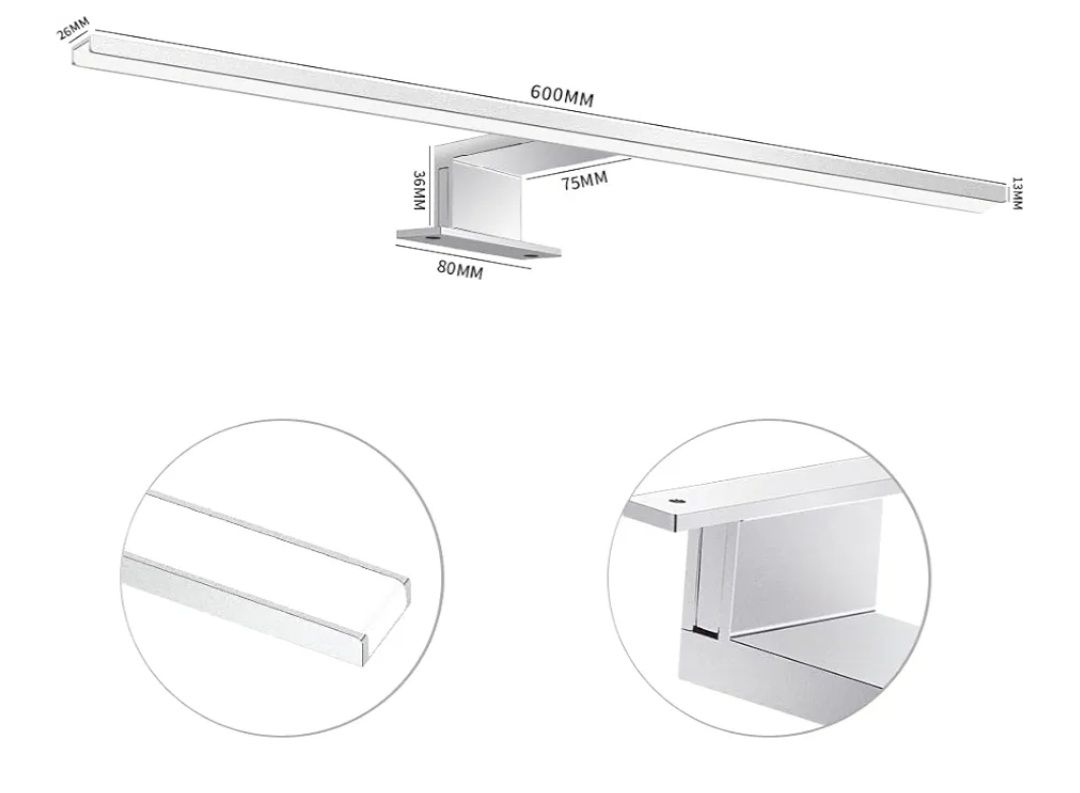 Lampa łazienkowa LED 2 w 1