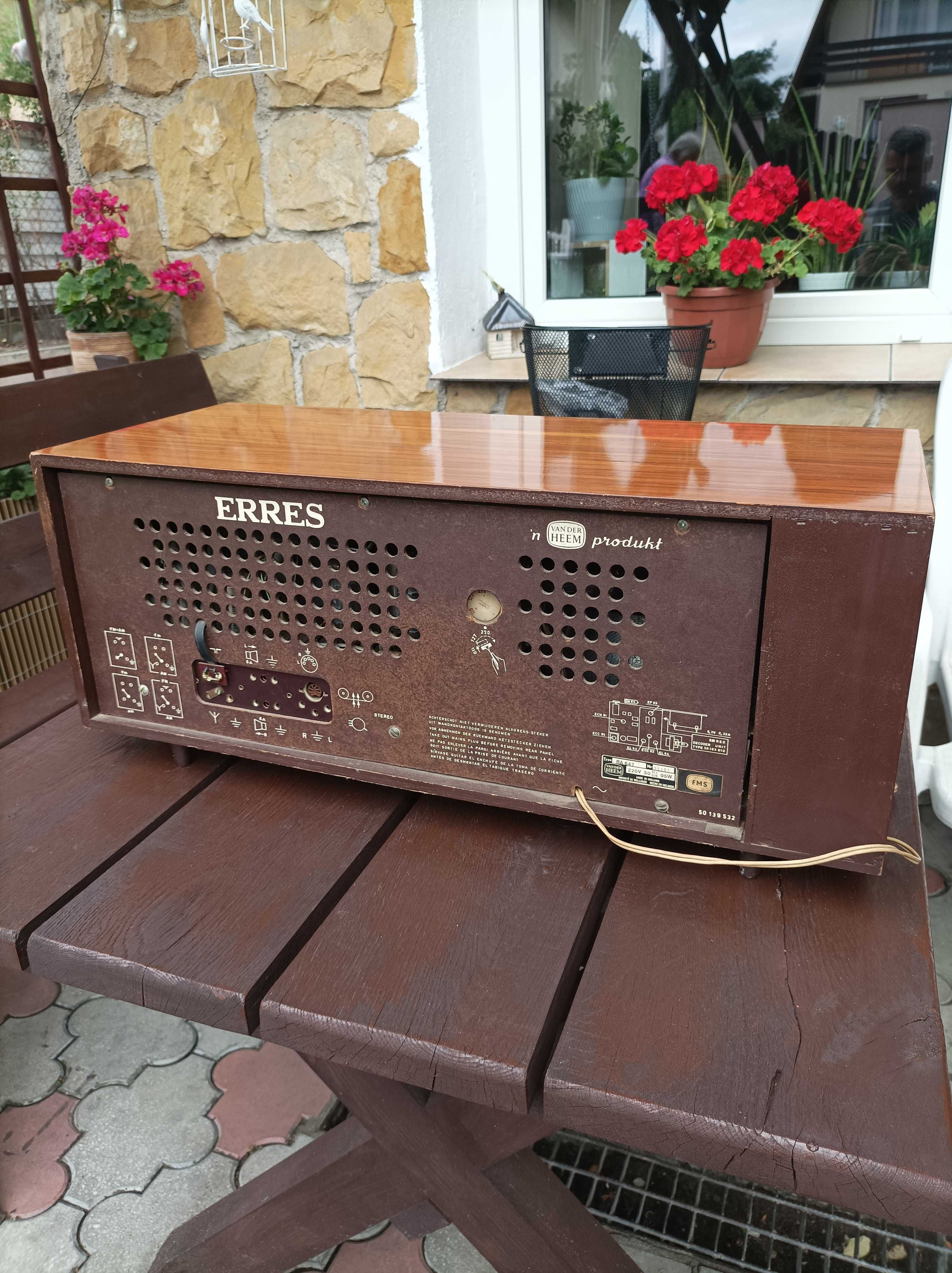 Radio lampowe stereo Erres Ra 647 vintage