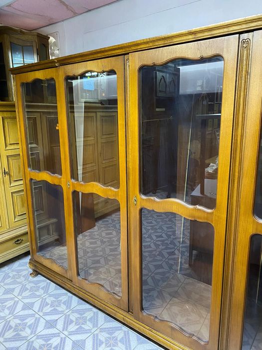 Stylowa szafa 5-drzwiowa, witryna szklana ludwikowska z Niemiec DOWÓZ