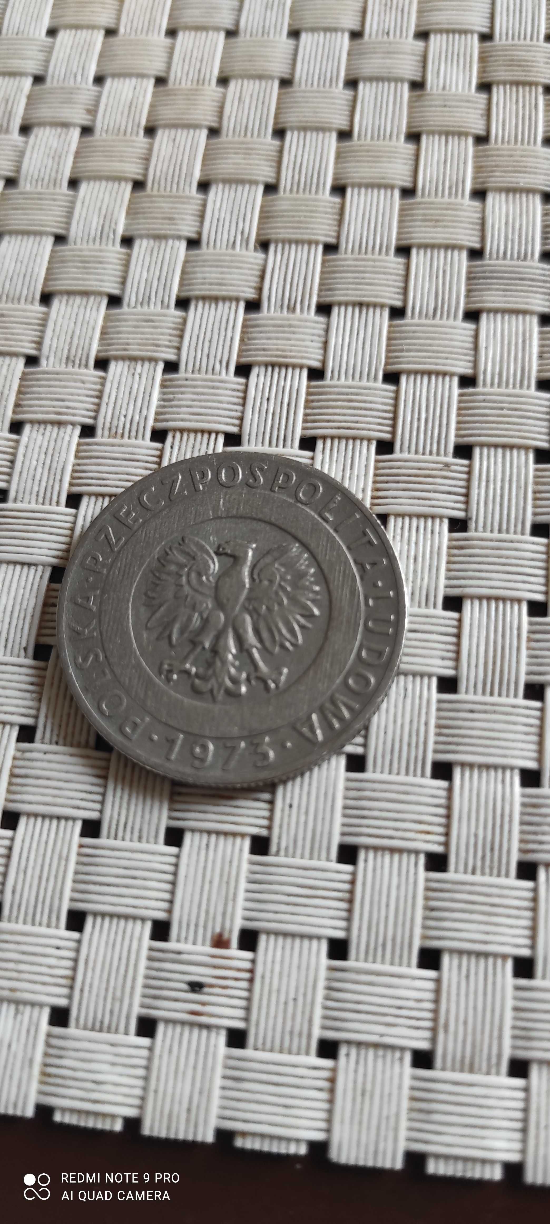 Moneta PRL wieżowiec i kłos 1973