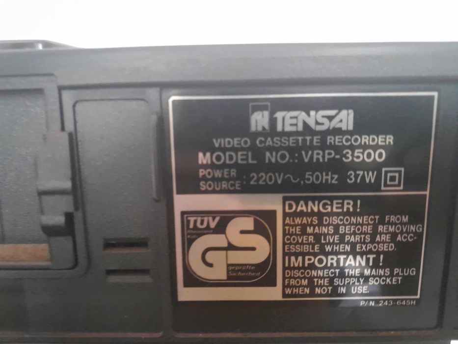 Vídeo gravador VHS Tensai VRP-3500 + Comando