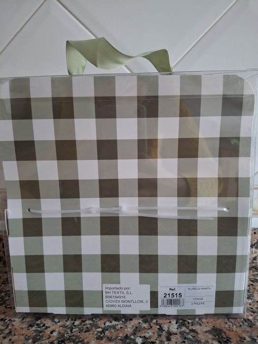 [NOVO] Conjunto verde manta e boneco coelhinho