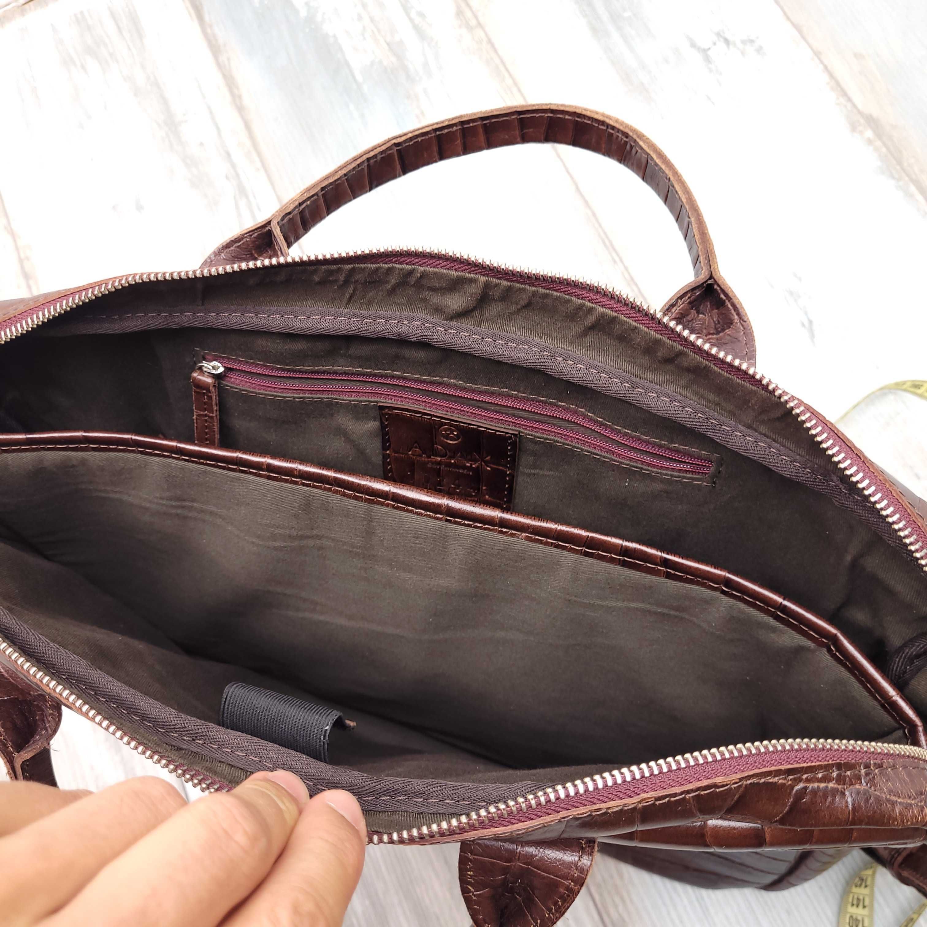 Adax Bag Piemonte Leslie teczka aktówka laptop skórzana brązowa premiu
