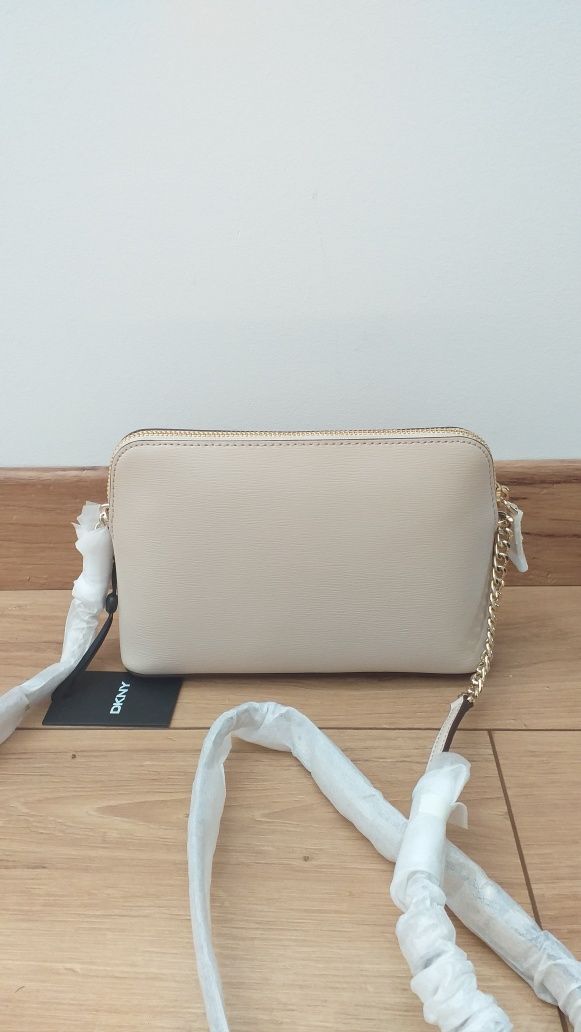 NOWA DKNY oryginalna skóra naturalna saffiano torebka crossbody mała