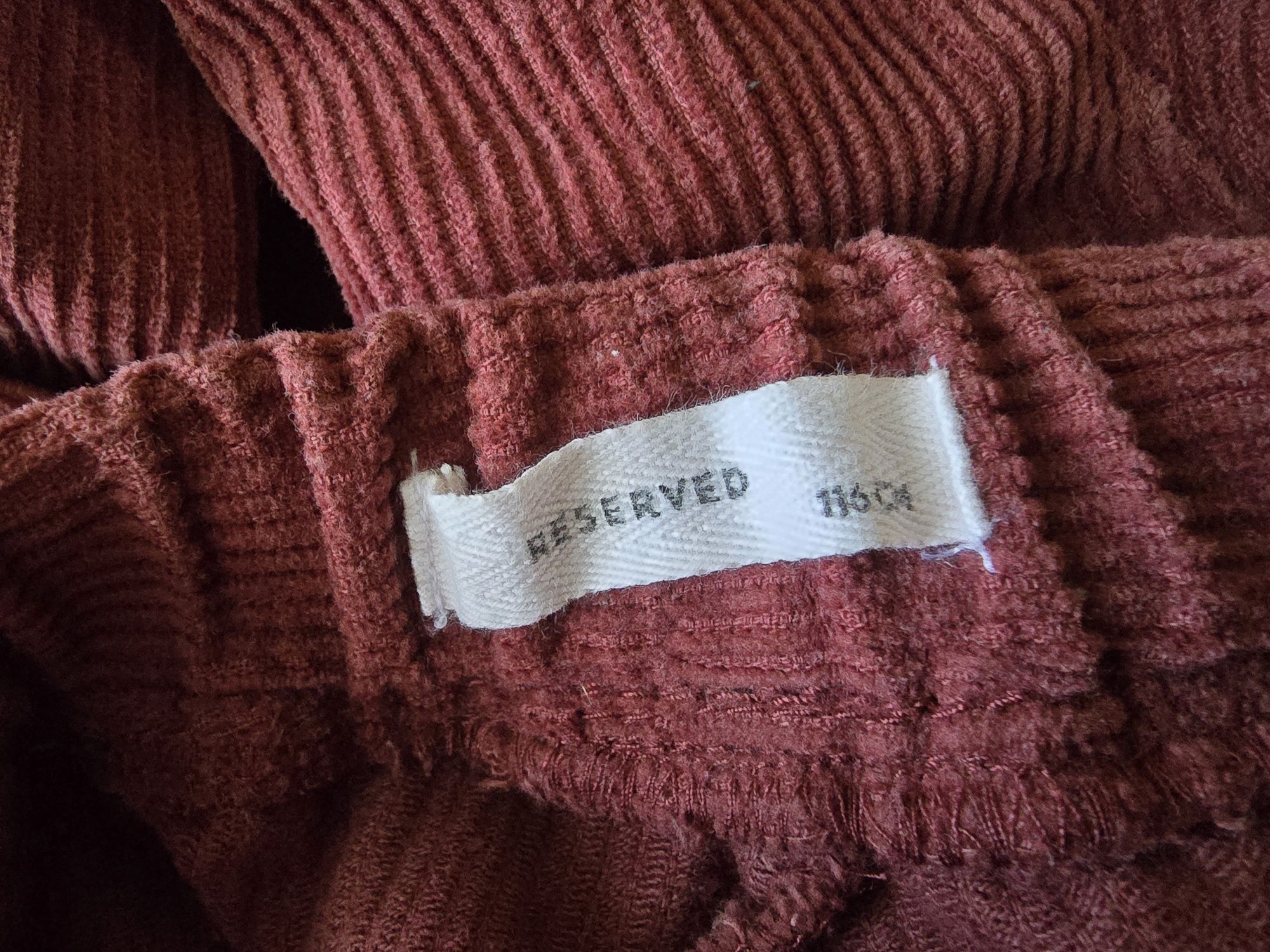 Spodnie sztruksowe,  borówek z reserved rozm  122