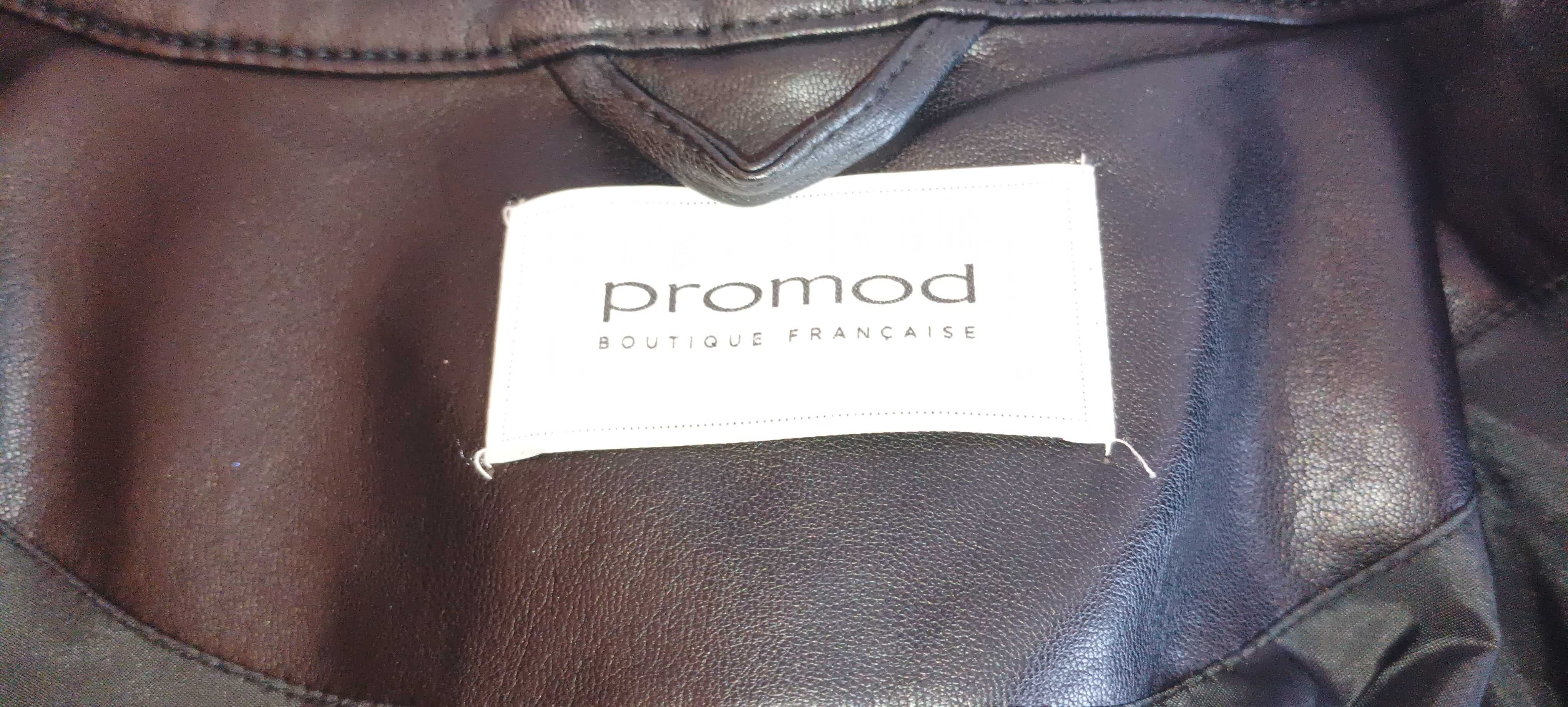 Promod Mięciutka Skórzana Kurtka Ramoneska rozm 40/L jak Nowa