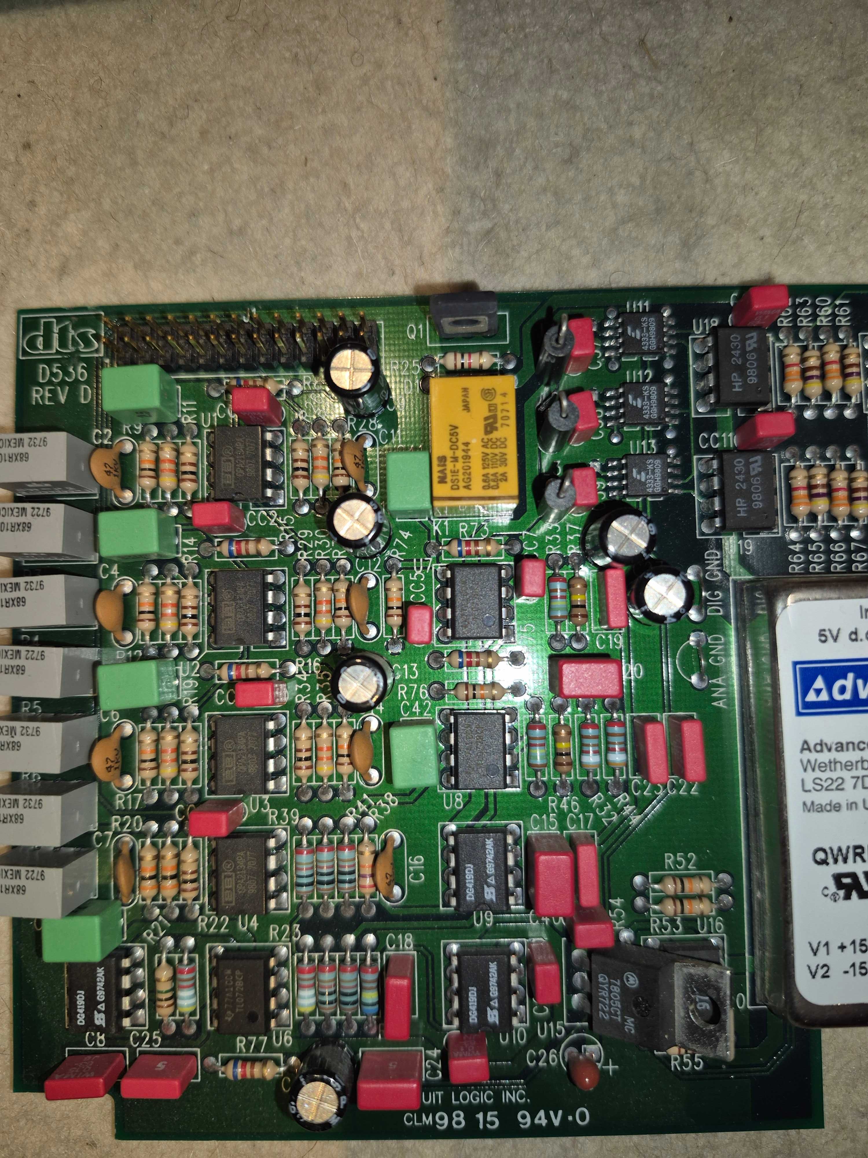 Karty procesora DTS 6D na ISA / APTX100ED, BB OPA2134PA, MC68HC11E1FN/