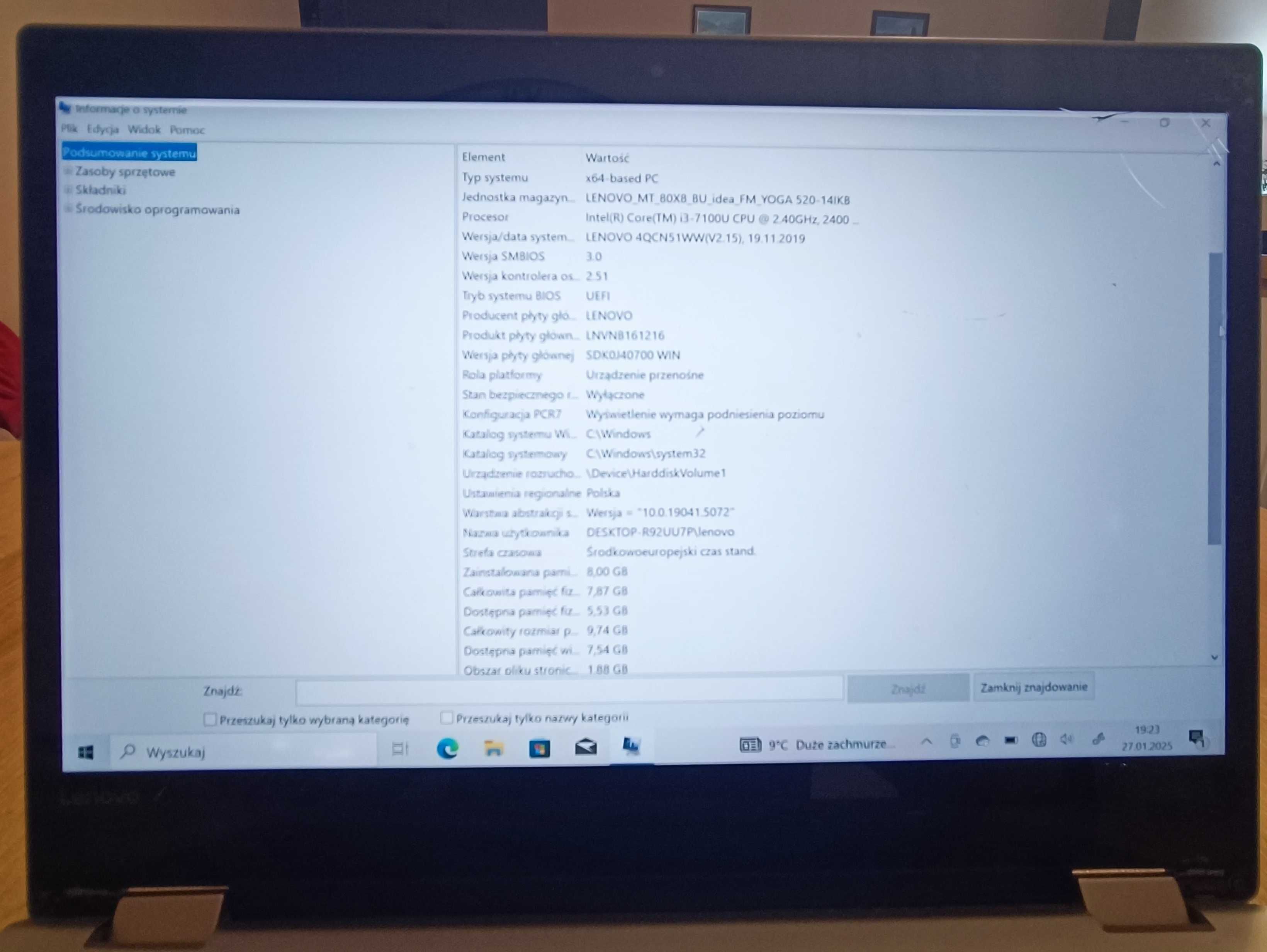 Lenovo YOGA 520-14IKB I3 8G 1T 10H
