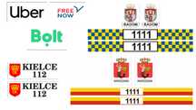 Magnesy taxi, bolt, Uber, free now Warszawa, Kielce, Radom
