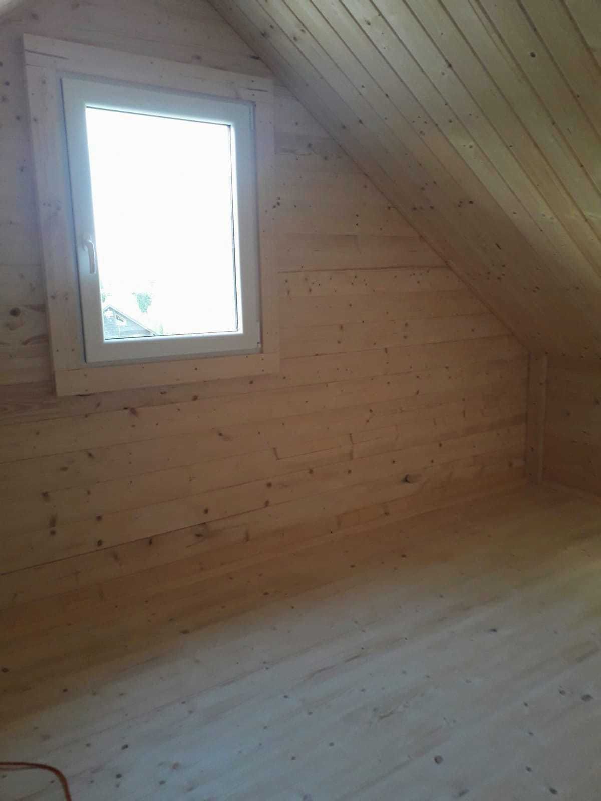 Drewniany domek letniskowy Jan II zabudowany 65 m2 - ROD, działka