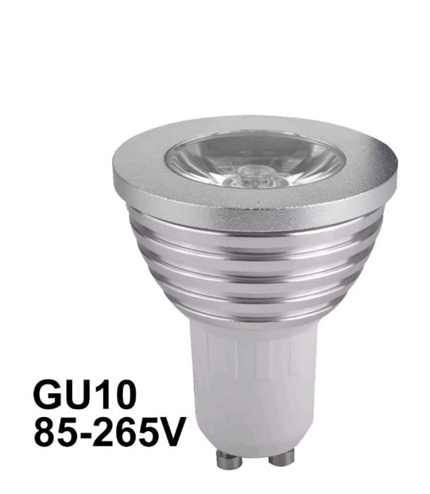 Lâmpada RGB LED E27/E14/MR16/GU10 16Cores 3W/4W com comando