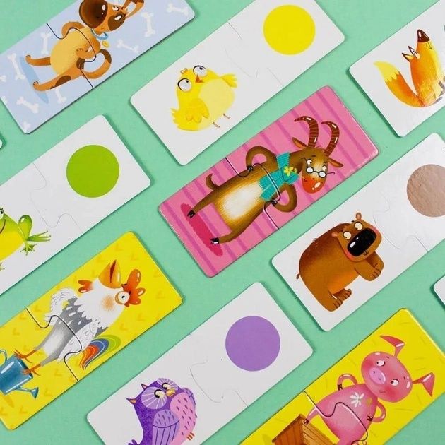 Гра пазл Dodo mon puzzle кольорові тварини