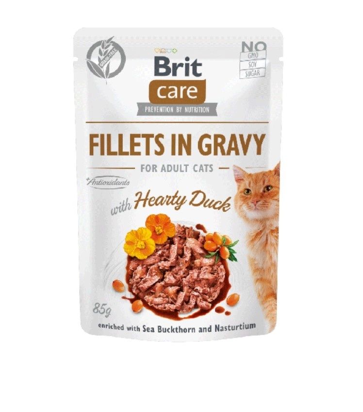 Brit Care Cat Pouches Fillets z kurczaka i kaczki 10x85g