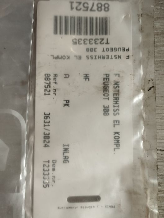 Podnośnik szyby szyb przód przedniej peugeot 308  ]10 ovoko