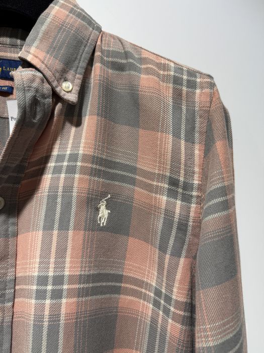 Polo Ralph Lauren оригінал сорочка в клітинку сіра рожева