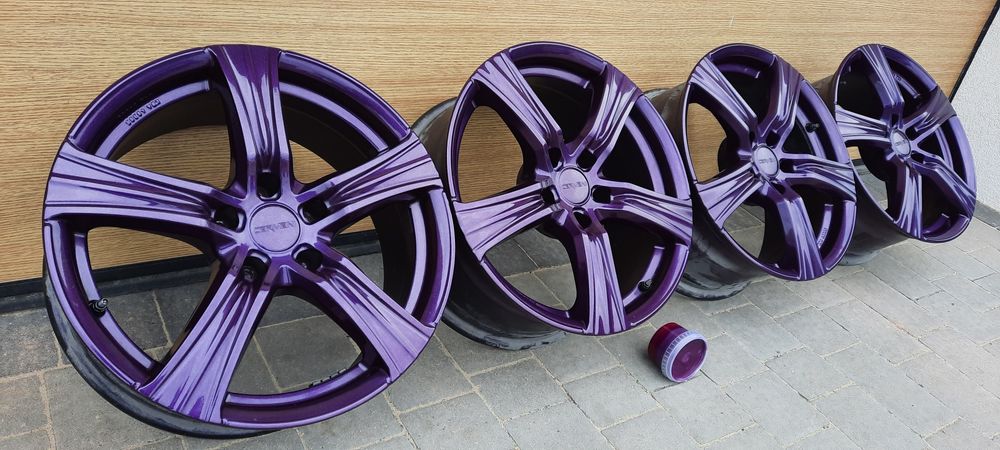 Oszałamiające Felgi 5x112 17" Fioletowe z Brokatem