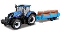 New Holland T7.315 z przyczepą i belami słomy pudełko,115x369 mm