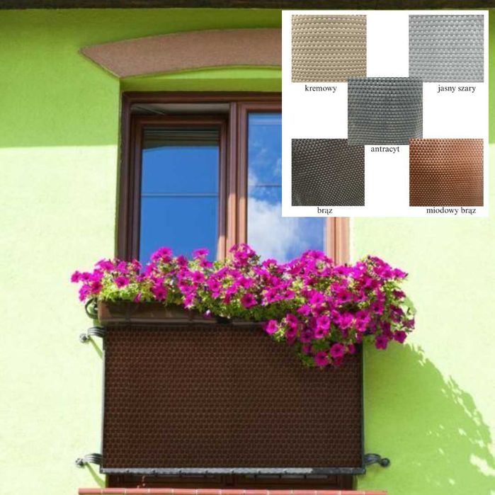 Osłona balkonowa z technorattanu wysokość.0,9 m  lub 1 m / 10zl za 1mb