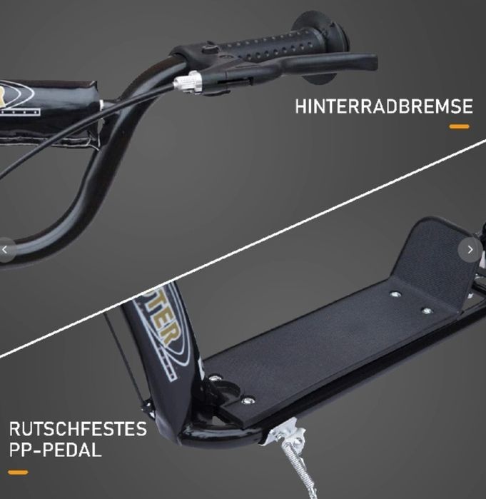 Hulajnoga miejska dla dzieci scooter czarna do 100 kg