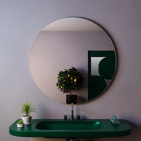 Круглое Loft зеркало без рамы. Настенное зеркало лофт
