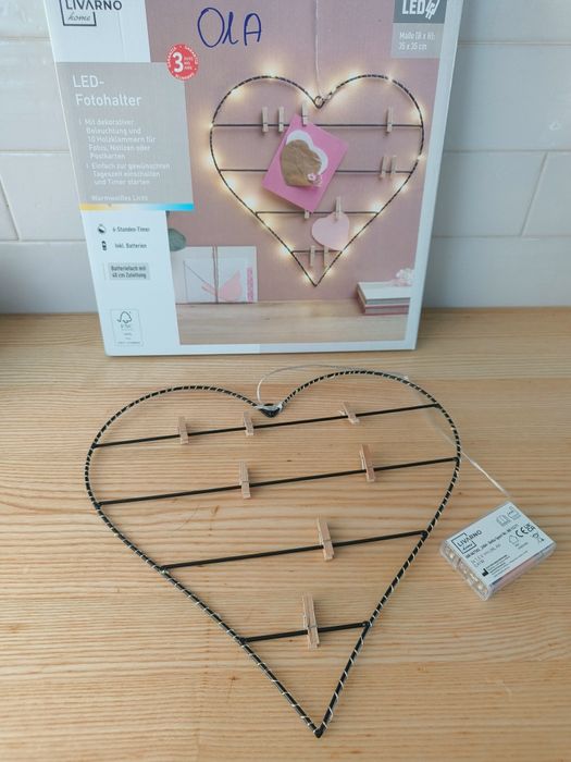 Serce świecące dekoracja świecąca na zdjęcia