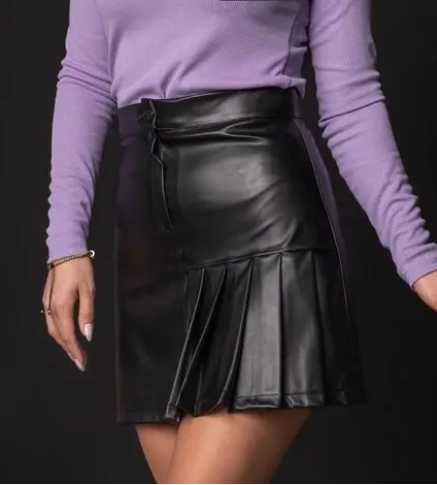 Спідниця молодіжна із еко-шкіри розмір 42-48