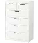 Cómoda IKEA SONGESAND 6 Gavetas – Branca (82x126 cm)