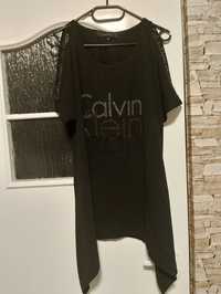 Bluzka damska czarna bawełniana Calvin Klain