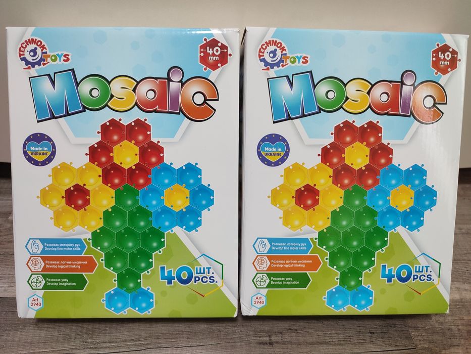 Мозаика-пазлы конструктор Technok Toys 40 элементов, от 1 года