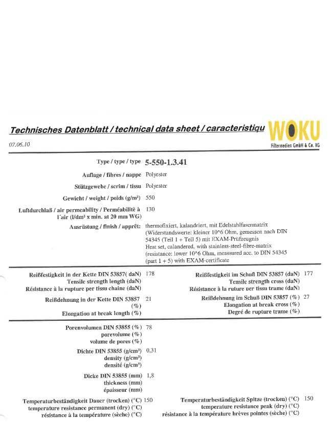 Filtrocyklon Testmer  EX ATEX