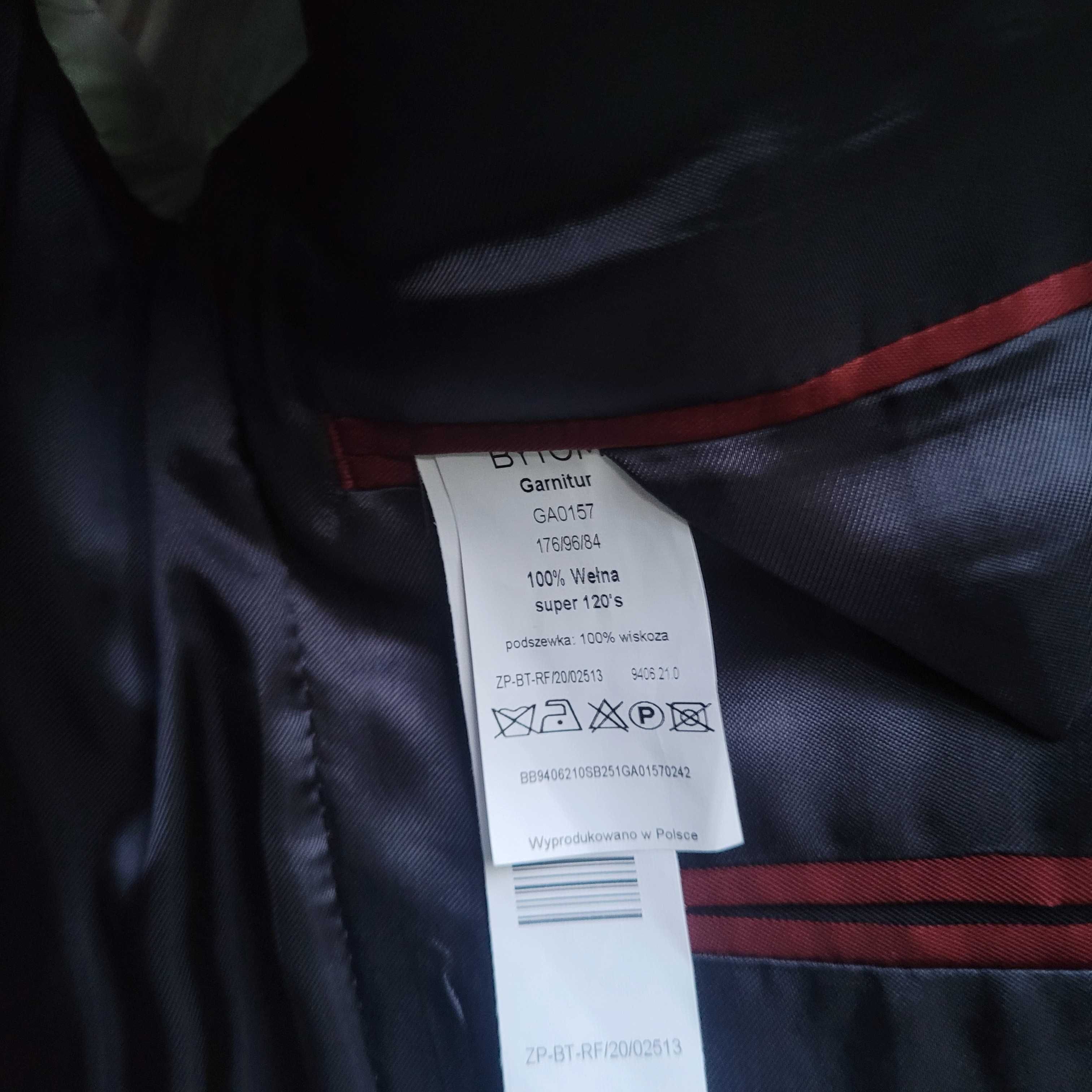 Garnitur Bytom rozmiar 176/96/84, 100% wełna super 120's z muchą