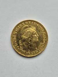 5 peso argentyna pesos 1883 rzadkie złoto 8.06g Kraków do zbioru