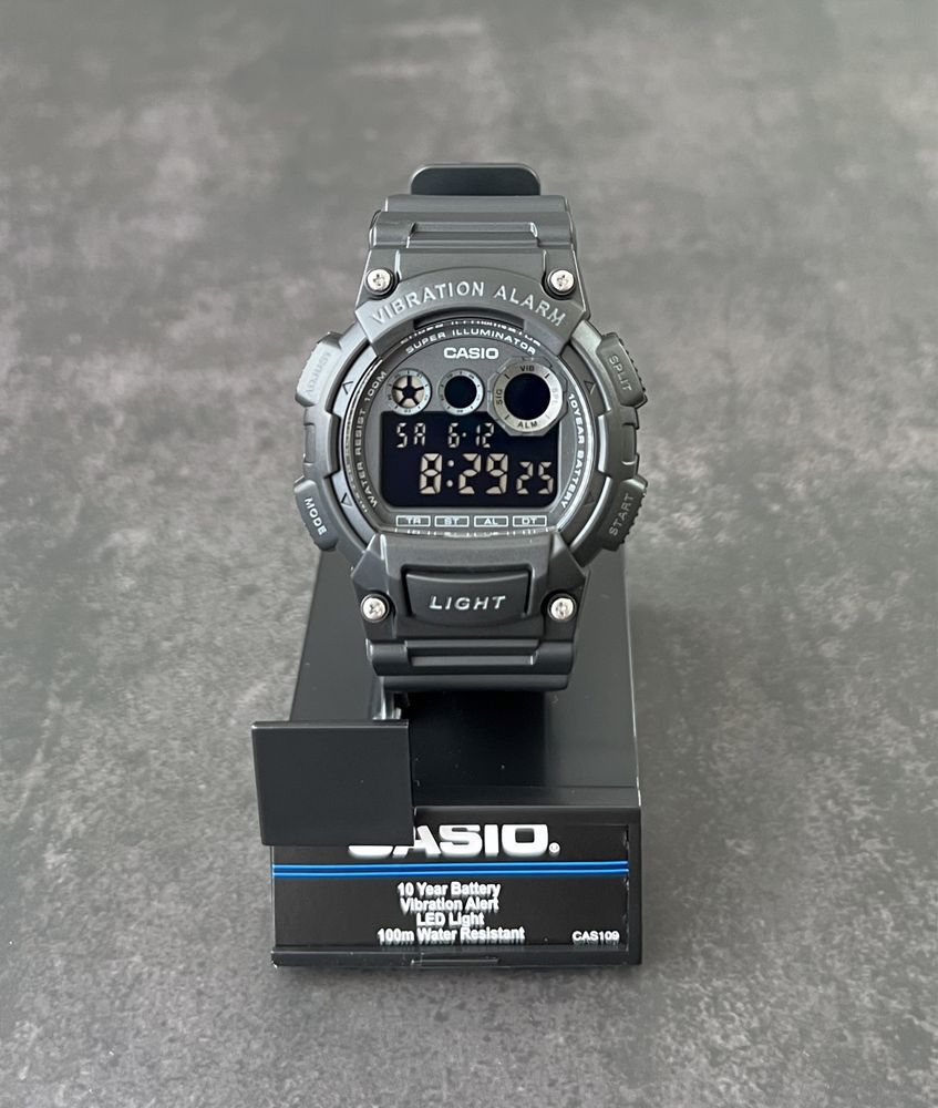 Годинник наручний Casio W-735H-1B новий оригінал вібробудильник