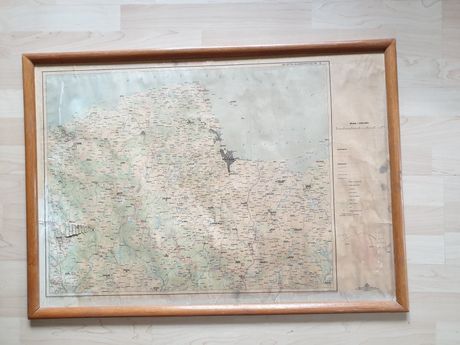 Mapa pomorskie PRL 1977 sluzbowa administracja 86x60