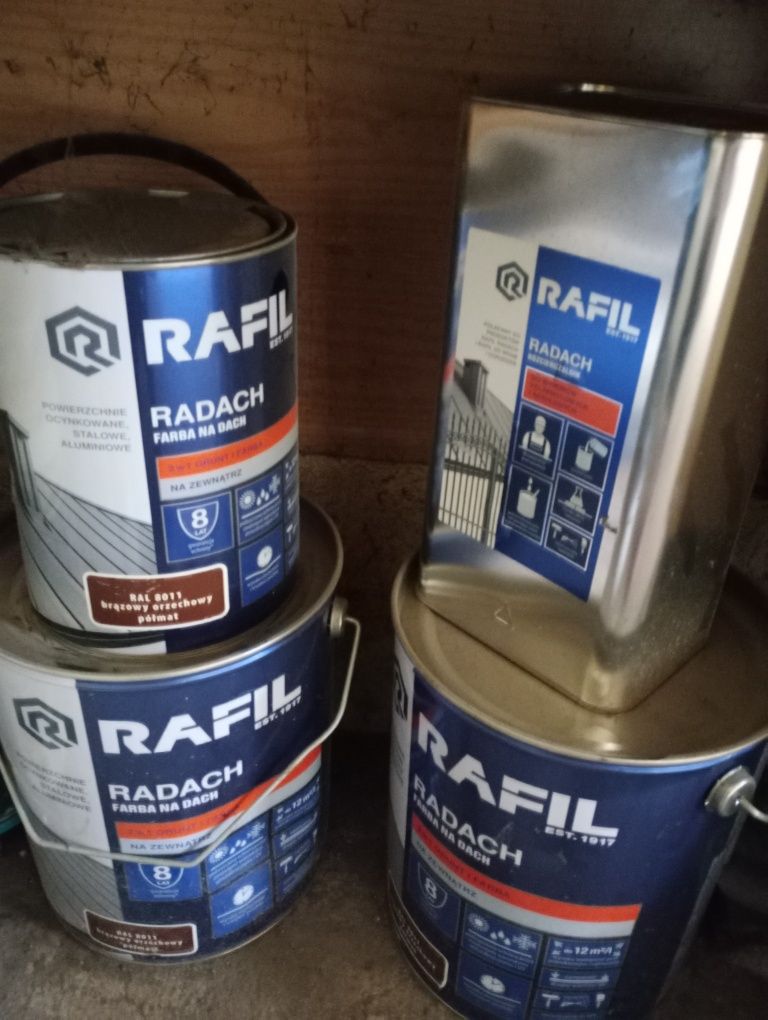 Farba dachowa 25l plus 5l rozcienczalnik nowe