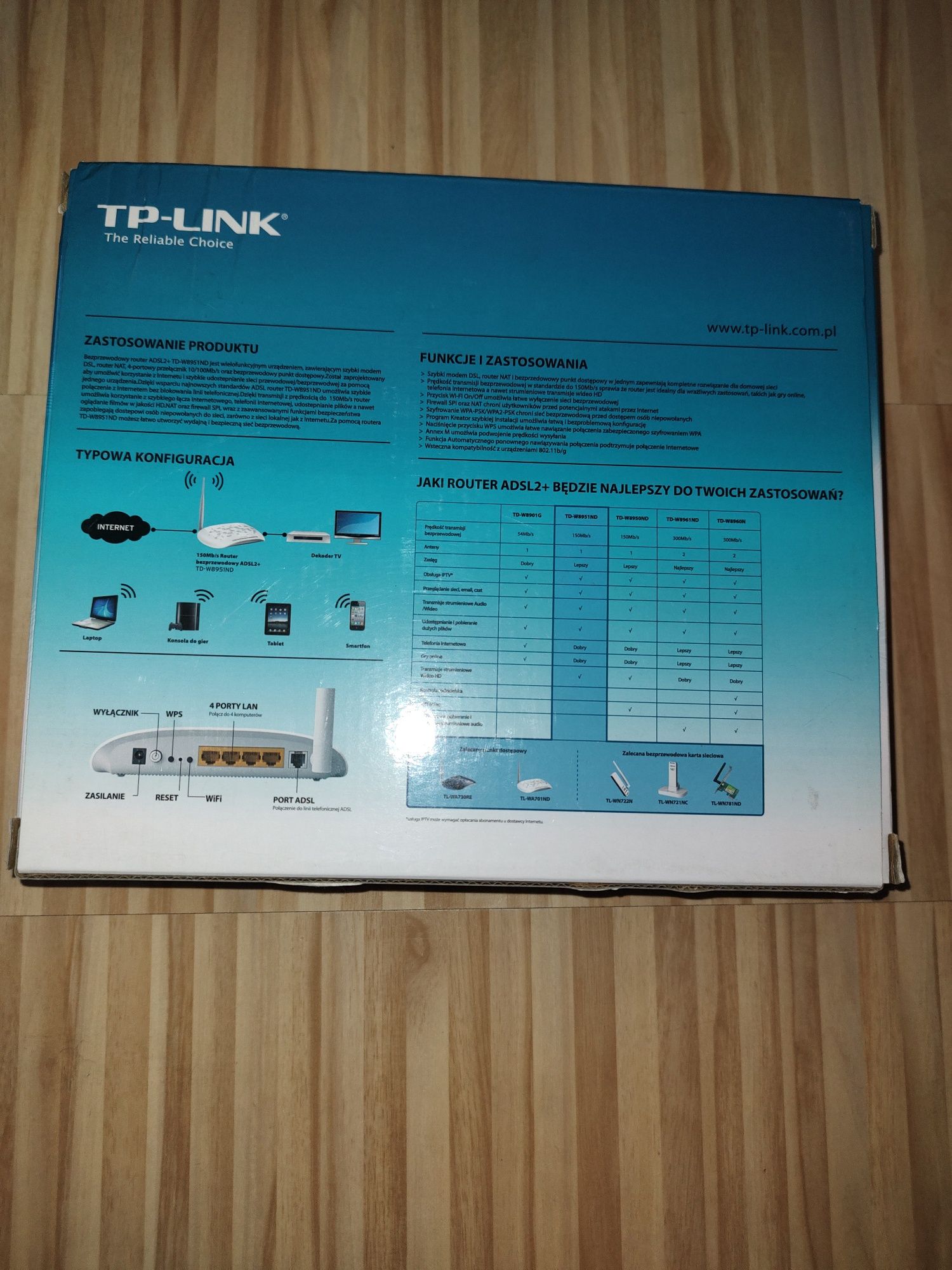 Router TP Link ADSL 2  150Mb/s