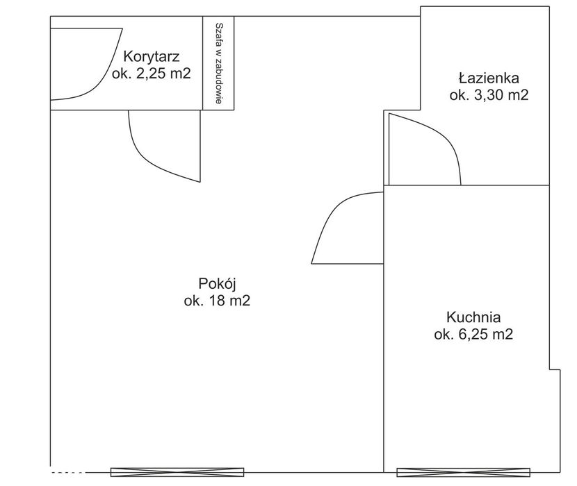 Mieszkanie 29,7 m² w centrum - do własnej aranżacji, osobna kuchnia